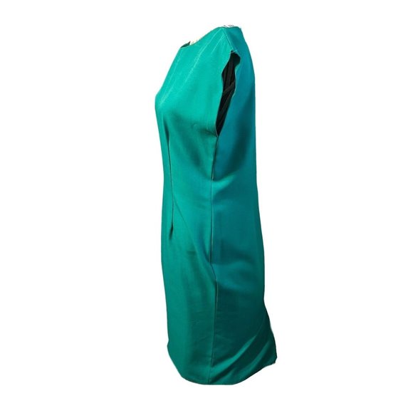 Vintage 80s Dress Jacket Set Cary Robbins Sheath  Approximately SIZE 10 Green - Picture 2 of 11